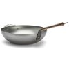 Wok MINERAL B BOIS 32 cm, argent, acier, de Buyer