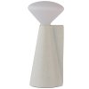 Lampe de table sans fil MANTLE 19 cm, blanc, acier inoxidable, Tala