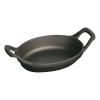 141209 ovalny litinovy mini pekac cerny 15 cm staub