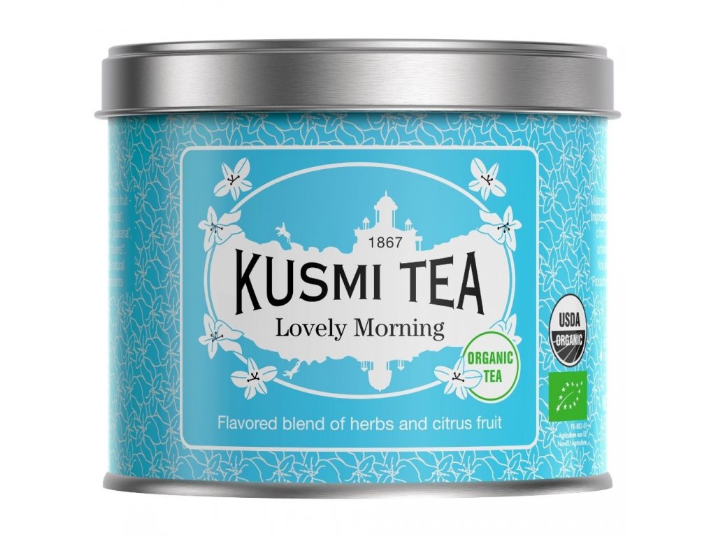 Πράσινο τσάι LOVELY MORNING, κουτάκι τσαγιού, 100 g, χύμα φύλλα, Kusmi Tea