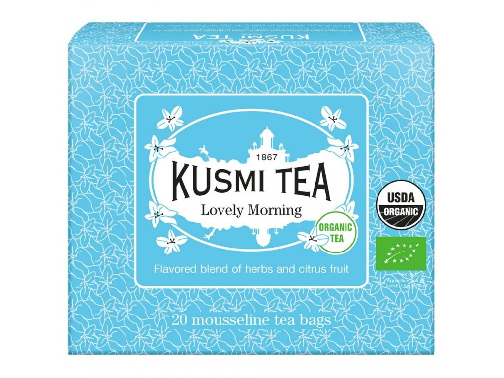 Πράσινο τσάι LOVELY MORNING, 20 φακελάκια τσαγιού μουσελίνας, Kusmi Tea
