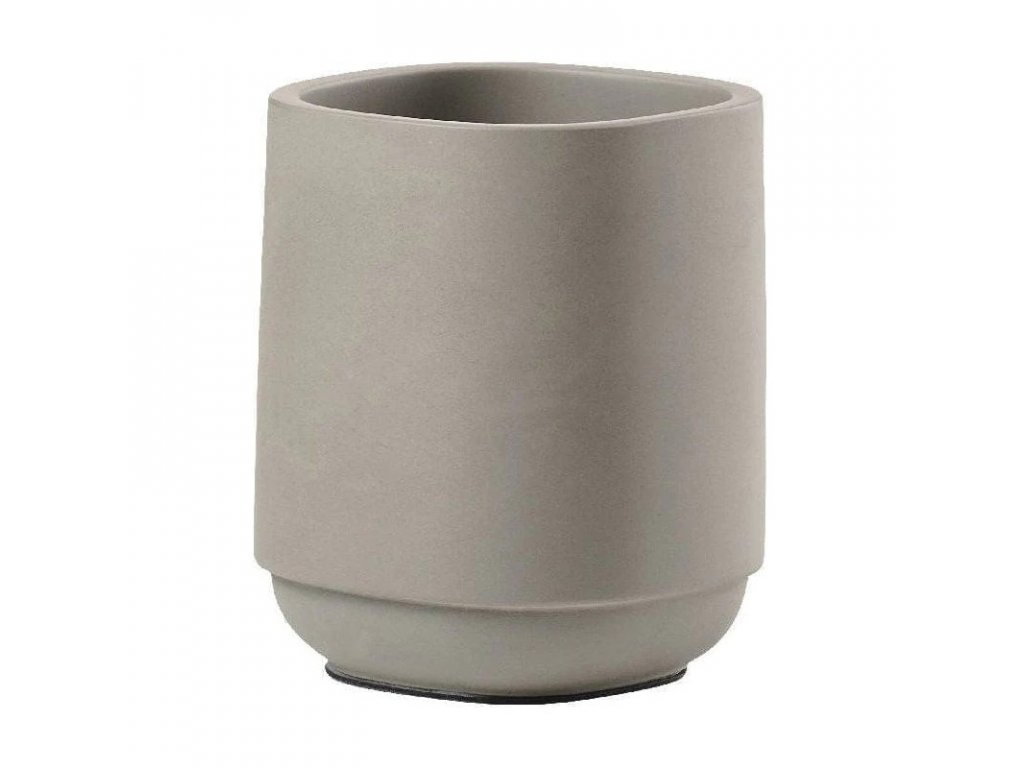Δοχείο για οδοντόβουρτσα TIME 10 cm, σε σκούρο γκρι, concrete, Zone Denmark