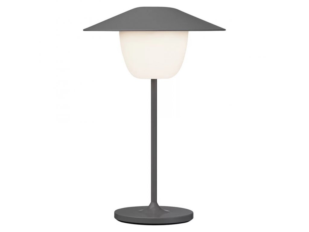 Φορητή επιτραπέζια λάμπα ANI MINI 21 cm, LED, ζεστό γκρι, από αλουμίνιο, Blomus