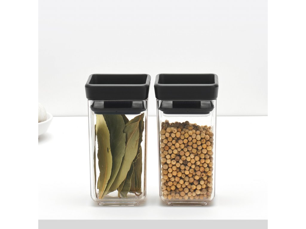 Δοχείο αποθήκευσης τροφίμων TASTY PLUS 150 ml, σετ 2 τεμαχίων, σε σκούρο γκρι, Brabantia