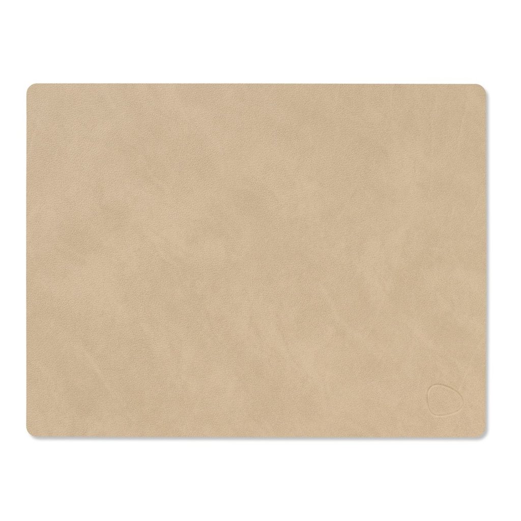 Σουπλά SQUARE NUPO 26 x 34 cm, άμμος, δέρμα, LIND DNA