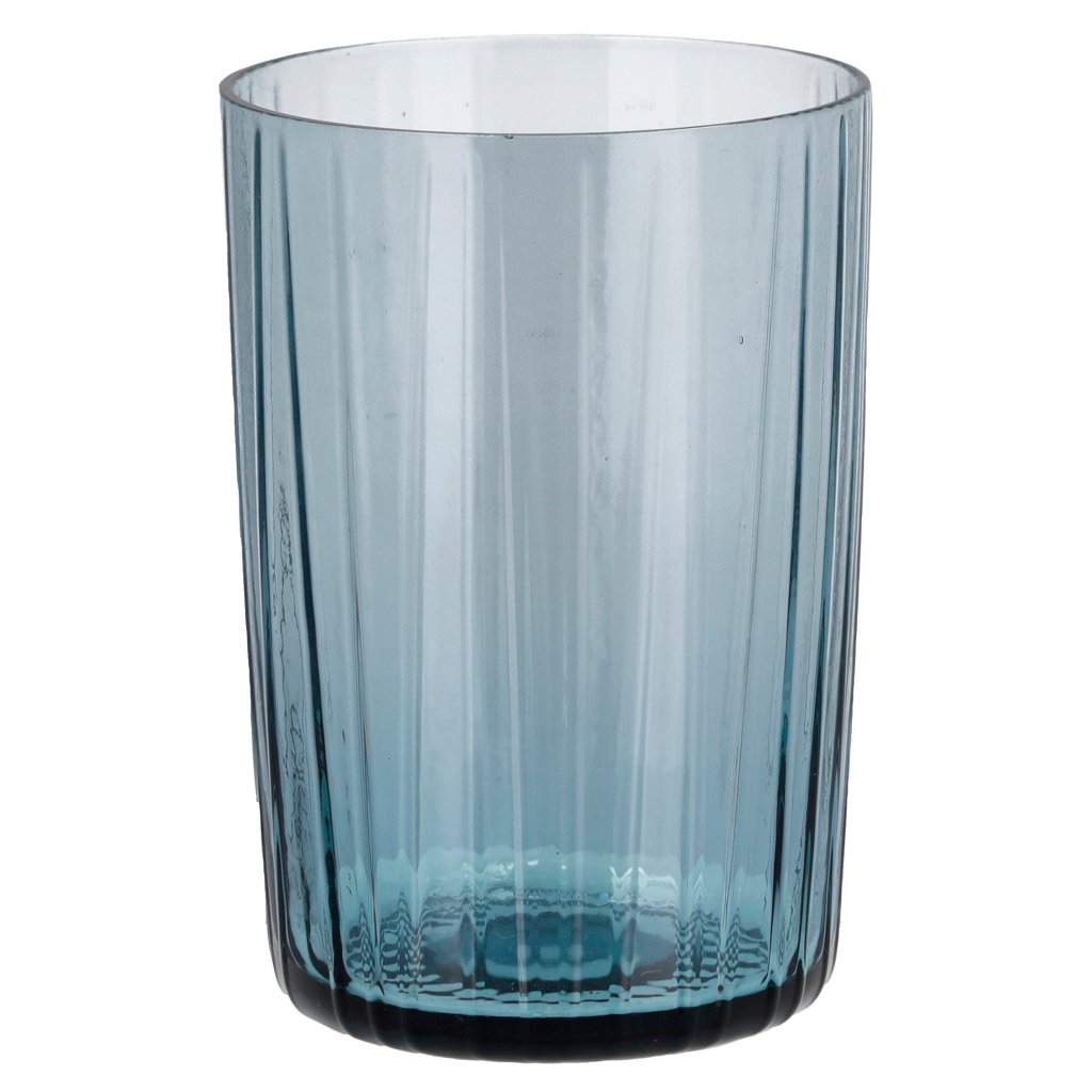 Ποτήρι νερού KUSINTHA 280 ml, σετ 4 τμχ, μπλε, γυαλί, Bitz