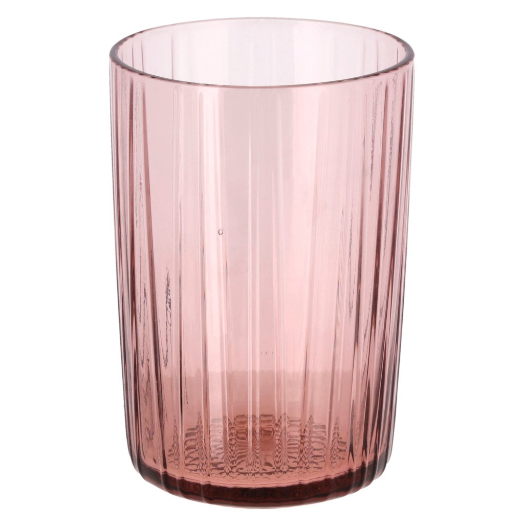 Ποτήρι νερού KUSINTHA 280 ml, σετ 4 τμχ, ροζ, γυαλί, Bitz