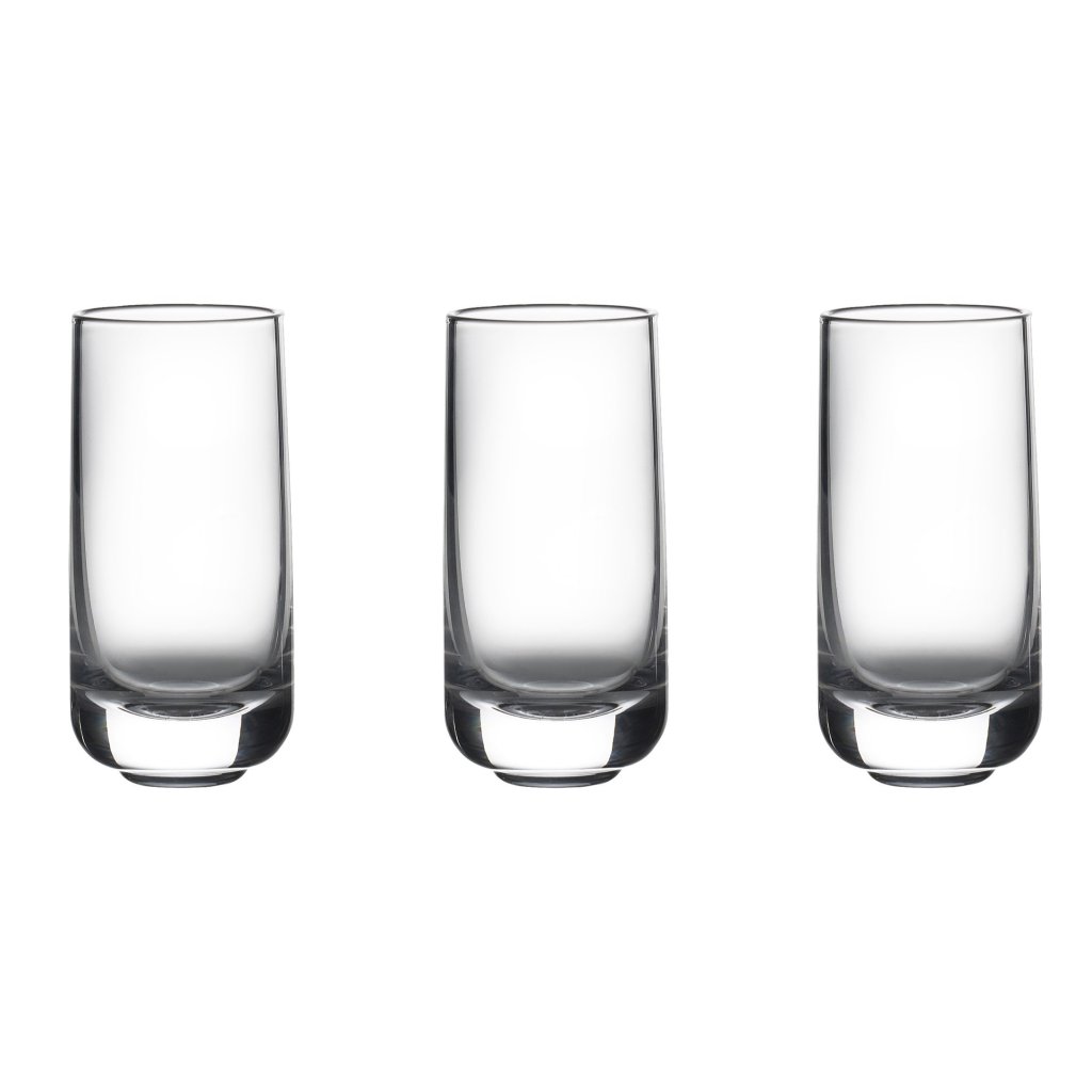 Ποτήρι σφηνάκι ROCKS 50 ml, σετ 3 τμχ, ανοιχτό, γυαλί, Ζώνη Δανία