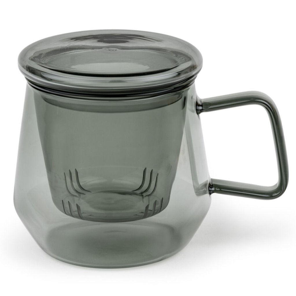 Διαφανής κούπα ΛΙΒΟΡΝΟ 350 ml, μαύρο, γυαλί, Bredemeijer