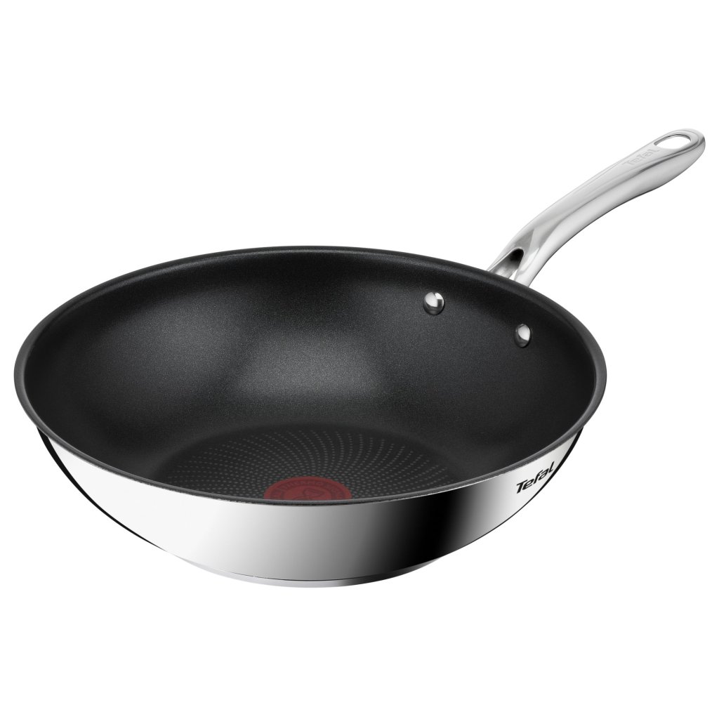 Τηγάνι wok INFINITE H8151925 28 εκ., ανοξείδωτο ατσάλι, Tefal