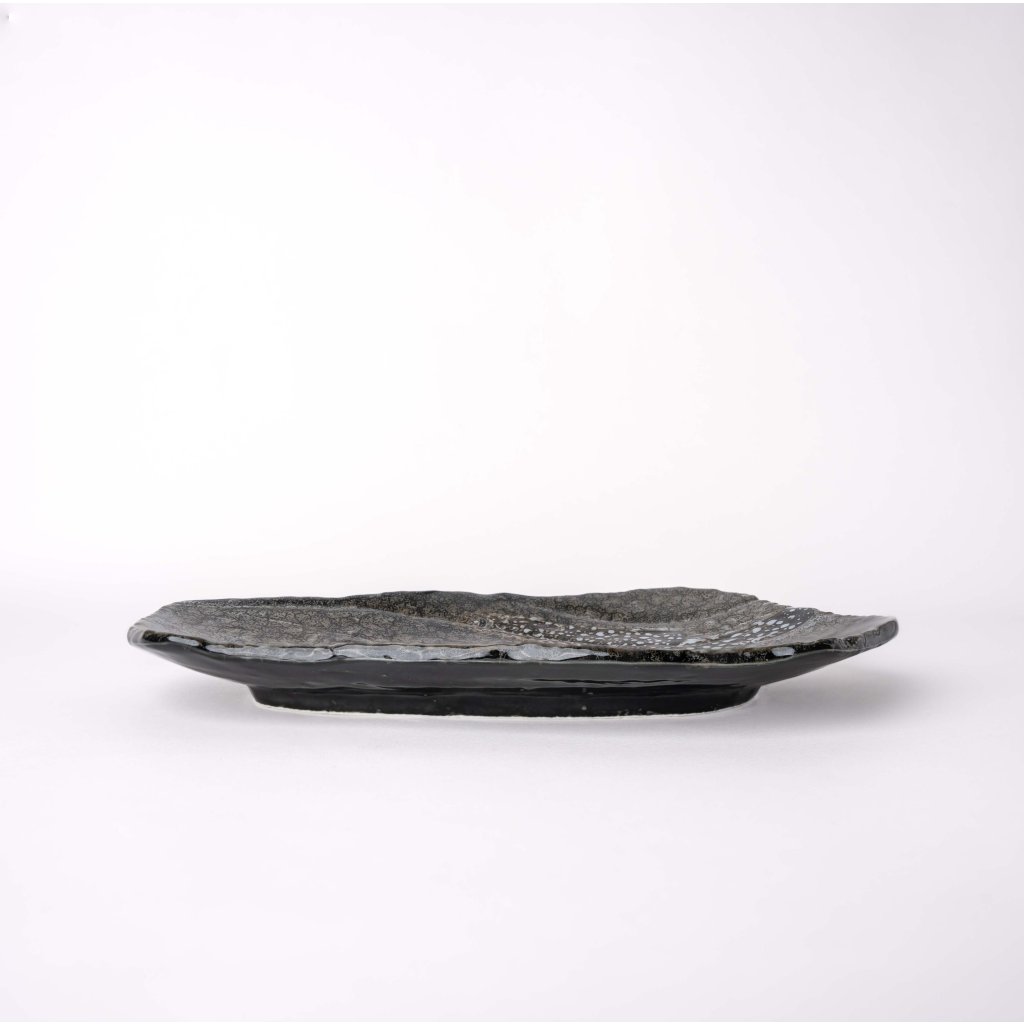 220037 1 jidelni talir shiranami 27 x 17 cm modra keramika mij