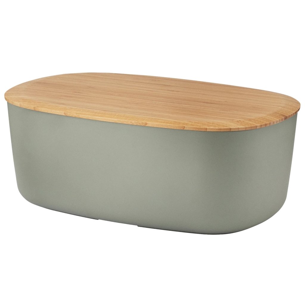 Ψωμιέρα BOX-IT 34 cm, θερμό γκρι, πλαστικό / μπαμπού, RIG-TIG