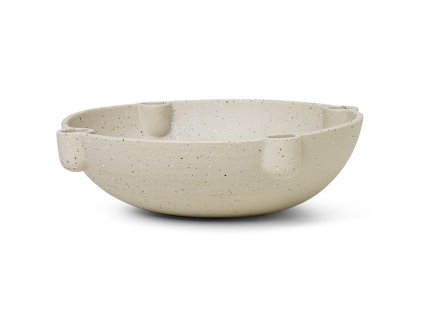 Κηροπήγιο BOWL 27 cm, άμμος, ψαμμίτης, σταθερή LIVING