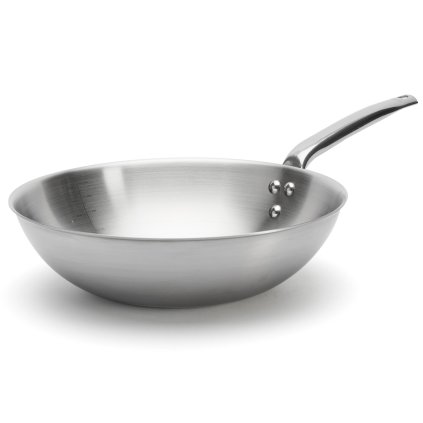 Τηγάνι wok ALCHIMY 28 cm, ασημί, ανοξείδωτο ατσάλι, de Buyer
