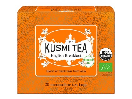 Μαύρο τσάι ENGLISH BREAKFAST, 20 φακελάκια τσαγιού μουσελίνας, Kusmi Tea