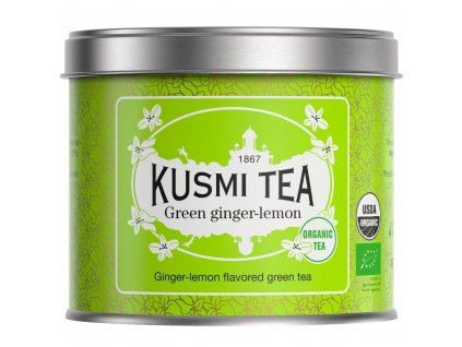 Πράσινο τσάι GINGER LEMON, κουτάκι τσαγιού 100 g χύμα φύλλα, Kusmi Tea
