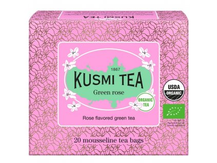 Πράσινο τσάι ROSE, 20 φακελάκια τσαγιού μουσελίνας, Kusmi Tea