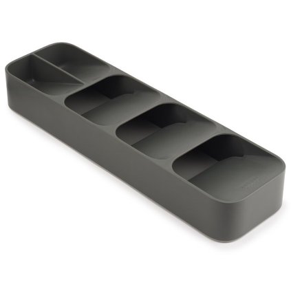 Θήκη για μαχαιροπίρουνα συρταριού DRAWER STORE, 39,5 X 11 cm, σε σκούρο γκρι, Joseph Joseph