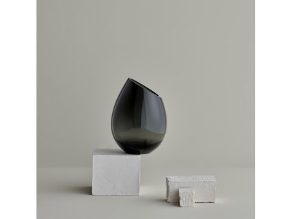 Βάζο DROP, 16,5 cm, καπνιστό γυαλί ,Blomus