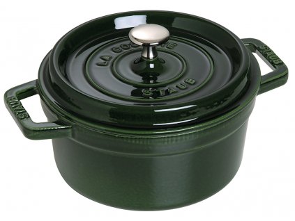 Κατσαρόλα COCOTTE, 28 cm, με ένθετο σκεύος ατμού, σε απόχρωση βασιλικού, από μαντέμι, Staub