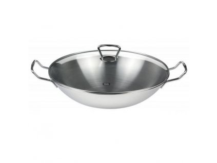 Τηγάνι wok KUMNING, 36 cm, με γυάλινο καπάκι, Fissler