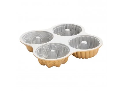 Φόρμα για κέικ QUARTET BUNDT, σε χρυσό, Nordic Ware