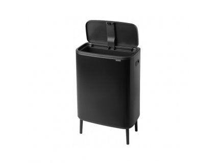 Κάδος με καπάκι αφής BO HI, 60 l, σε μαύρο, Brabantia