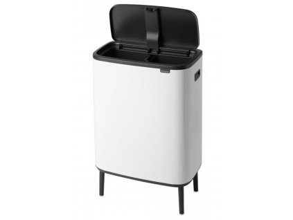 Κάδος με καπάκι αφής BO HI, 2 x 30 l, σε λευκό, Brabantia