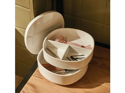Κουτί αποθήκευσης μπάνιου BIRILLO, 18 cm, λευκό, Alessi