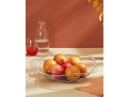 Μπολ για φρούτα TRINITY, 33 cm, χαμηλό, ασημί, Alessi