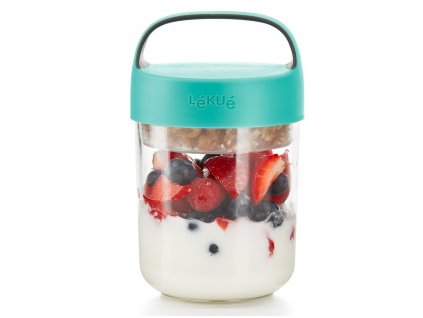 Βάζο για φαγητό JAR TO GO, 400 ml, τιρκουάζ, Lékué