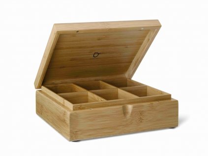 Κουτί οργάνωσης για φακελάκια τσαγιού, για 6 θήκες, από μπαμπού, Bredemeijer