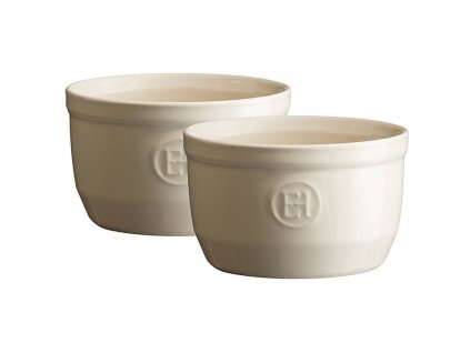 Φόρμα ψησίματος ramekin LE N°10, σετ 2 τεμαχίων, σε απόχρωση κρεμ, πήλινη, Emile Henry