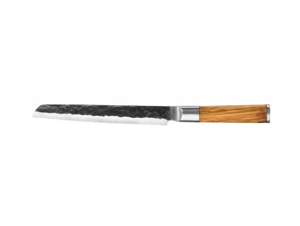 Μαχαίρι ψωμιού OLIVE, 20,5 cm, με λαβή από ξύλο ελιάς, Forged