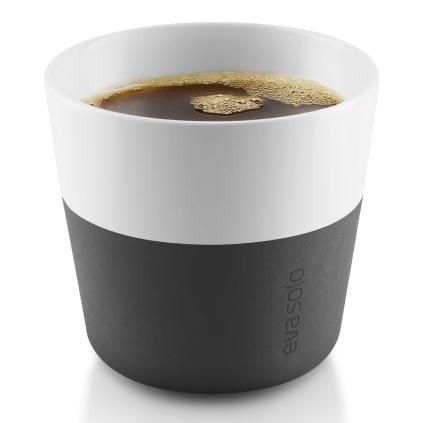 κούπες θερμός για καφέ Lungo 230 ml 2 τεμάχια Μαύρο άνθρακα Eva Trio