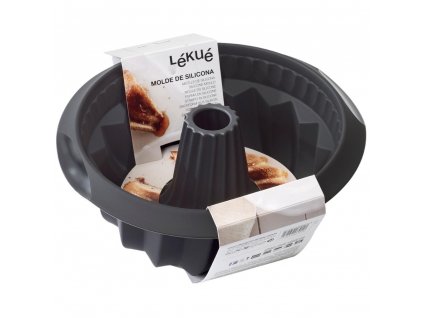 Φόρμα κέικ Bundt, 22 cm, μαύρο, από σιλικόνη, Lékué