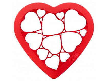Κουπ πατ για μπισκότα HEART 25 cm, κόκκινο, Lékué