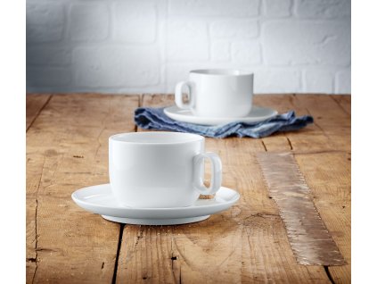 Φλιτζάνι καφέ με πιατάκι BARISTA, σετ 2 τεμαχίων, 160 ml, σε λευκό, WMF