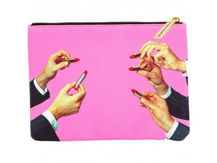 Τσαντάκι χειρός TOILETPAPER LIPSTICKS, 21 x 15,5 cm, Seletti