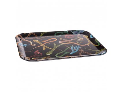 Δίσκος σερβιρίσματος TOILETPAPER SNAKES, 32 x 43,5 cm, μαύρο, Seletti