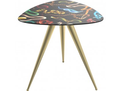 Τραπεζάκι βοηθητικό TOILETPAPER SNAKES, 57 x 48 cm, μαύρο, Seletti