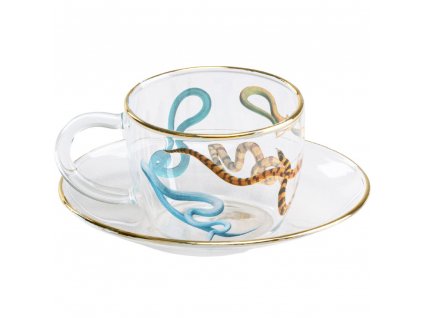 Φλιτζάνι εσπρέσο με πιατάκι TOILETPAPER SNAKES, 50 ml, Seletti