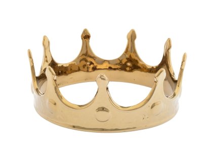 Διακοσμητικό σπιτιού MEMORABILIA MY CROWN, 18,5 cm, χρυσό, από πορσελάνη, Seletti