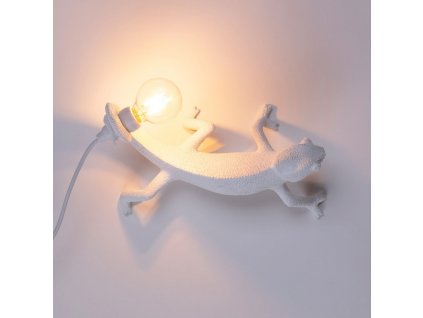 Επιτραπέζια λάμπα CHAMELEON GOING DOWN, 21 cm, σε λευκό, με υποδοχή USB, Seletti