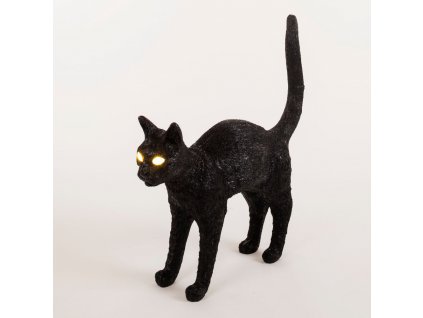 Επιτραπέζια λάμπα JOBBY THE CAT, 52 cm, LED, σε μαύρο, Seletti