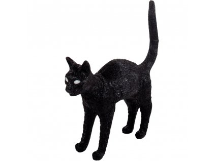 Επιτραπέζια λάμπα JOBBY THE CAT, 52 cm, LED, σε μαύρο, Seletti