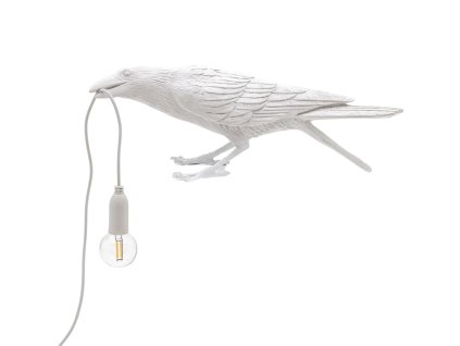 Επιτραπέζια λάμπα BIRD PLAYING, 33 cm, σε λευκό, Seletti