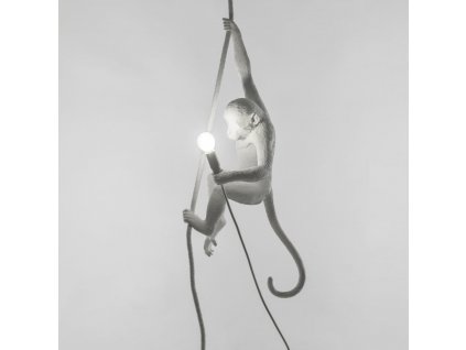 Κρεμαστό φωτιστικό οροφής MONKEY WITH ROPE, 76,5 cm, λευκό, Seletti