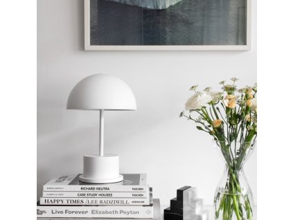 Φορητή επιτραπέζια λάμπα RIVIERA, 28 cm, σε λευκό, Printworks