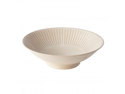 Μπολ για Ramen RIDGED ALABASTER 900 ml, σε απόχρωση κρέμας, MIJ